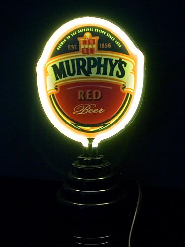 TB120 Murphys Red Beer Bar Gift Display Table Top Neon Light Sign
