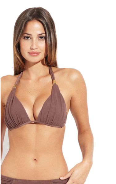 Gorgeous 2 PC Leilani Swimwear Santeria Bikini Swimsuit in Cocoa Brown