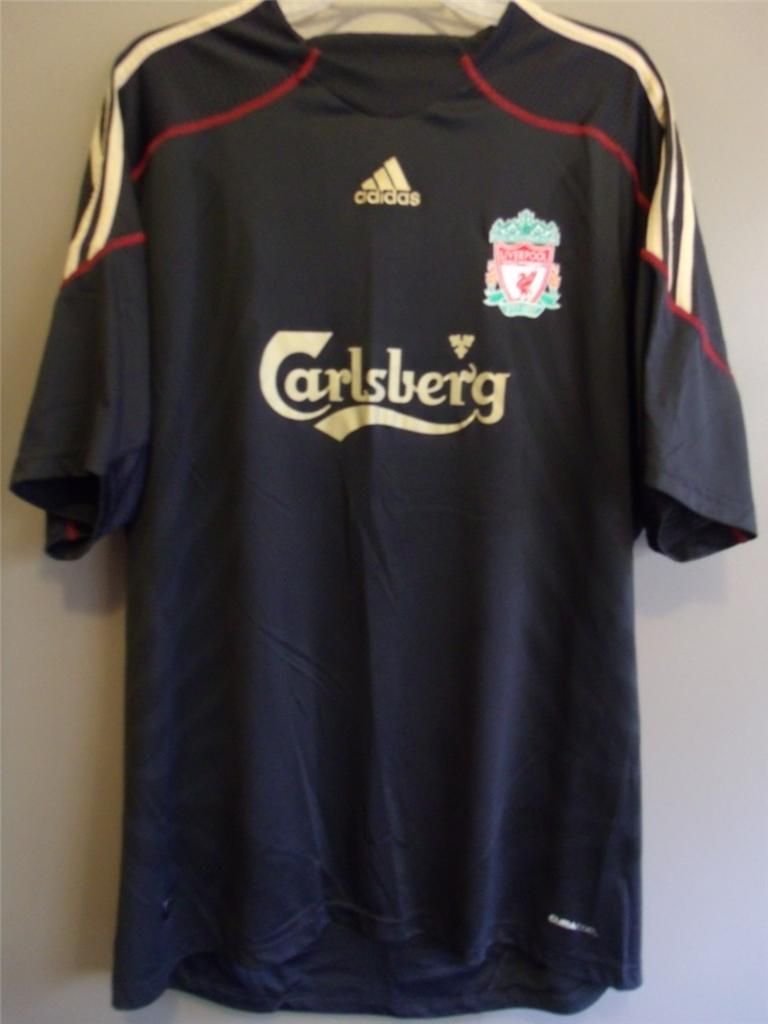 Liverpool Football Club Jersey Fernando Torres 9 Adidas Black Gold Sz