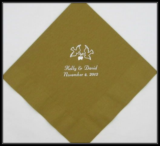 50 Personalized Luncheon Napkins Wedding Favors Custom Printed