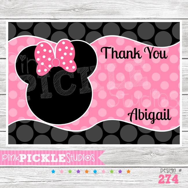 Personalized Birthday Party Invitation or Thank You Card 274