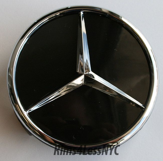 Mercedes Benz Black Wheel Center Caps SL550 SL55 SL63