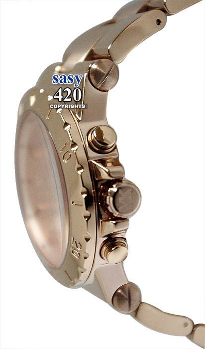 Michael Kors MK5314 Chrono Rose Gold Dial Stainless Steel Band Women