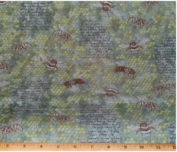 Bees Honeycomb Big Beautiful Bugs Fabric yds Quilting Cotton Andover