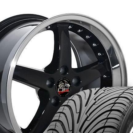 18 9 10 Black Cobra Wheels ZR Tires Rims Fit Mustang® GT 94 04