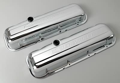 Stamped Steel Chevrolet Valve Covers 141 114 Chevy BBC 396 427 454