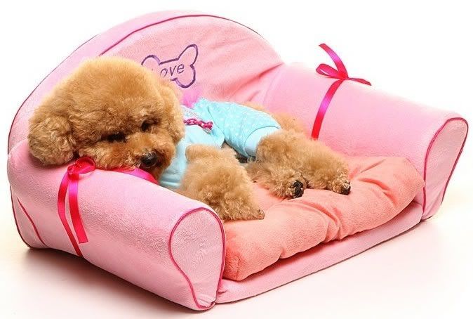 Princess Pink Dog Cat Sofa Bed House Kennel Medium