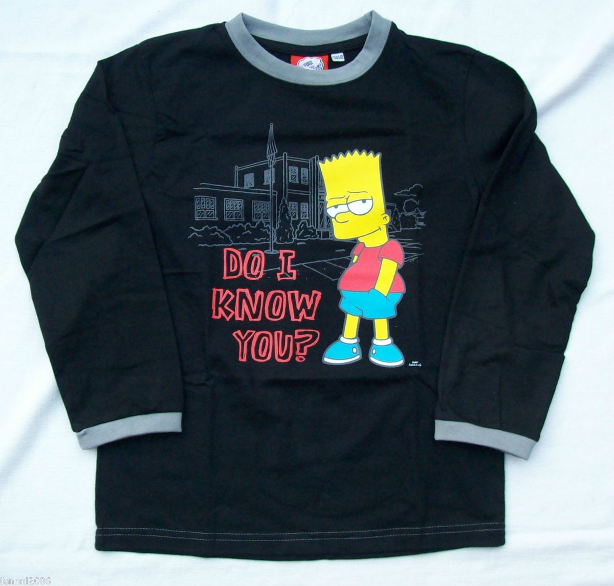 Simpsons Bart Sweatshirt Shirt 122/128 + 134/140