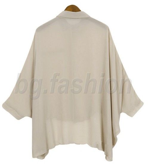 2011 Ladies Chiffon Tops Shirt Asym Hem Blouse 2 COLORS