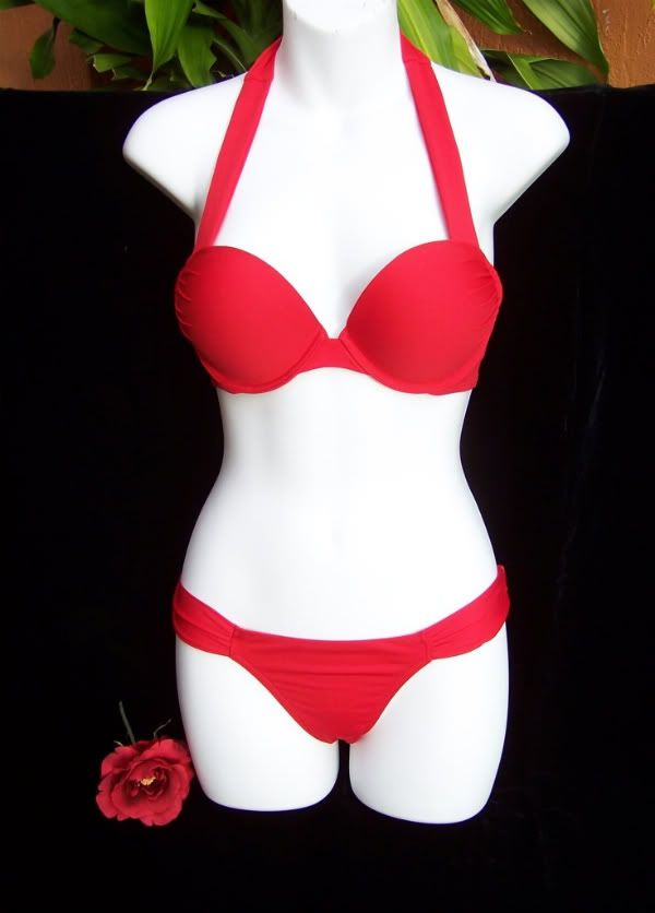 Victorias Secret Miraculous RED Bombshell Bikini 32B, 34B, 34C, 36A