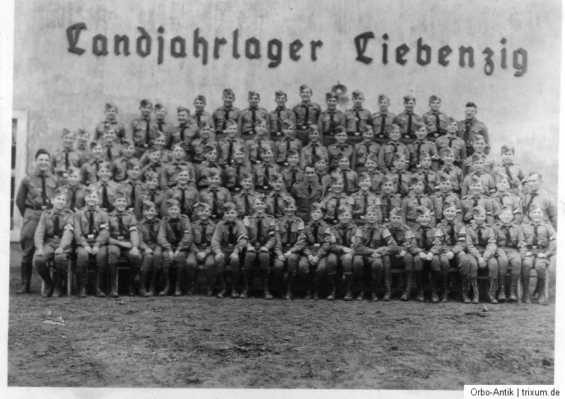 1417/ Originalfoto Landjahrlager Liebenzig Schlesien 1943 Agfa Lupex