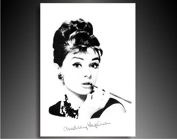 Bild auf Leinwan Audrey Hepburn Foto Druck Gemälde, Bilder