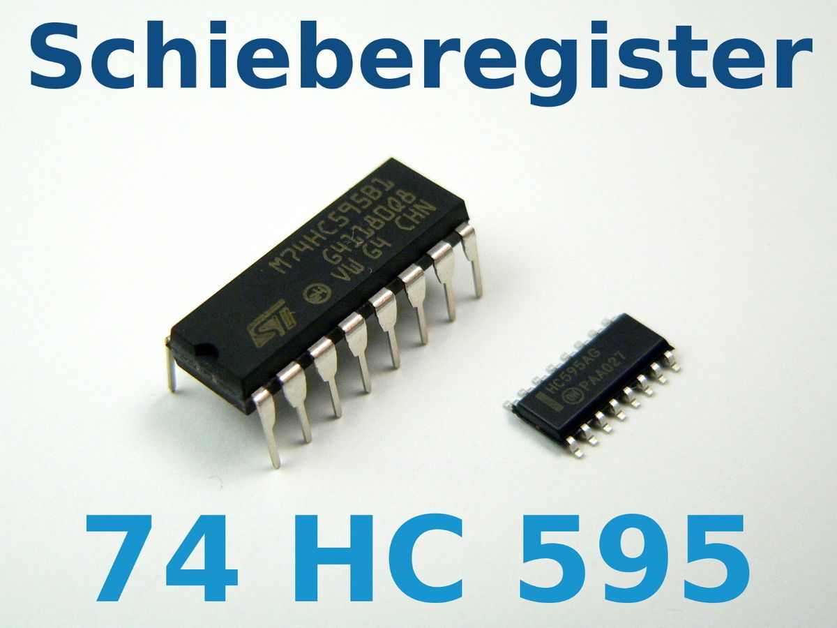 Bit Schieberegister 74HC595 DIL SMD Mikrocontroller Port Erweiterung