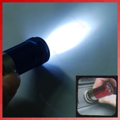 Car Cigarette Lighter LED Rechargeable Flashlight Torch