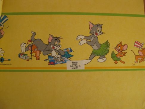 Rasch Kids Club 223002 Bordüre Kinder Tapete Tom Jerry