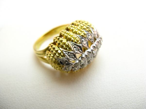 R728 750er 18kt Gelbgold Ring mit Brillanten Brillantring und