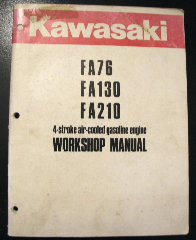 Kawasaki FA76 FA130 FA210 Gas Engine Workshop Manual